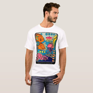 Gemälde "Modern Ocean Aquatic" aus dem Mittelalter T-Shirt