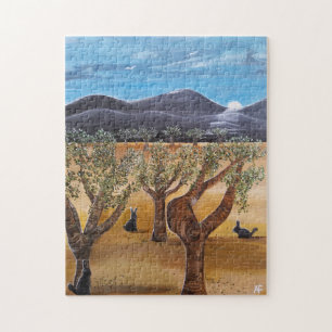 Gemälde Olivar de Noche von Alfred Fox Puzzle