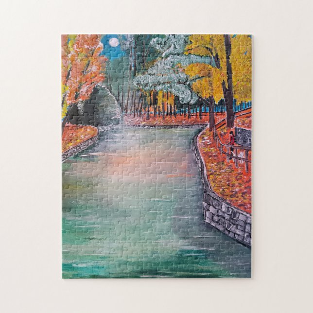 Gemälde Parque de San Vicente von Alfred Fox Puzzle (Vertikal)