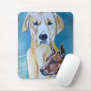 Gemälde "Perros en la Playa" von Alfred Fox Mousepad