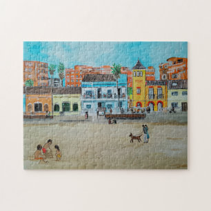 Gemälde Playa de la Malvarrosa von Alfred Fox Puzzle
