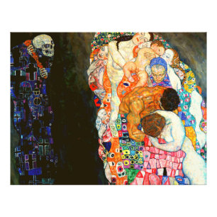 Gemälde Tod und Leben von Gustav Klimt. Fotodruck