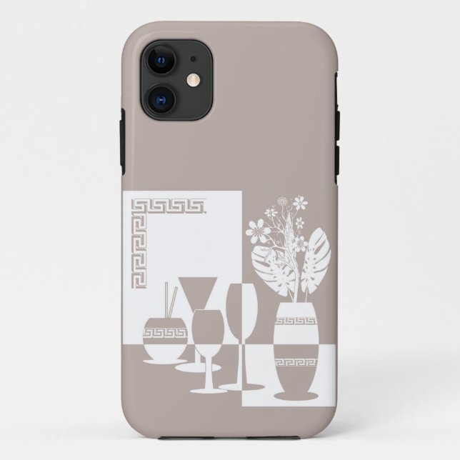 Gemälde Vasen mit Blumen und Weingläsern hell  Case-Mate iPhone Hülle (Rückseite)