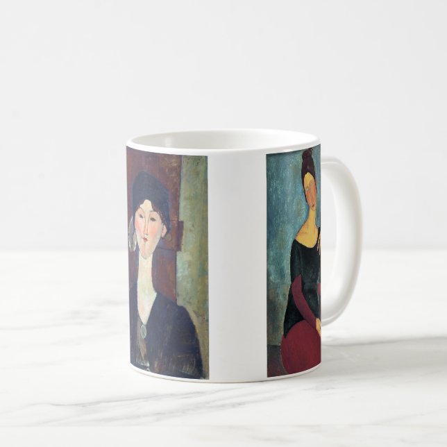 Gemälde von Amedeo Modigliani Kaffeetasse (VorderseiteRechts)