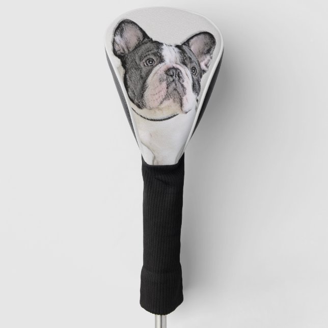 Gemälde von Französisch-Bulldog (Brindle Pied) - H Golf Headcover (Vorderseite)