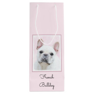 Gemälde von Französisch-Bulldog (Cream/White) - Geschenktüte Für Weinflaschen