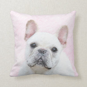 Gemälde von Französisch-Bulldog (Cream/White) -  Kissen