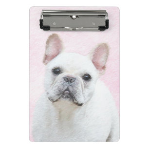 Gemälde von Französisch-Bulldog (Cream/White) -  Mini Klemmbrett