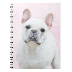 Gemälde von Französisch-Bulldog (Cream/White) - Notizblock