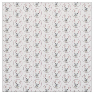 Gemälde von Französisch-Bulldog (Cream/White) -  Stoff