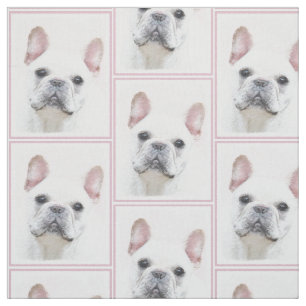 Gemälde von Französisch-Bulldog (Cream/White) -  Stoff