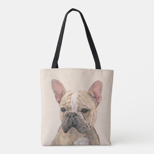 Gemälde von Französisch-Bulldog (Sable) - Niedlich (Rückseite)