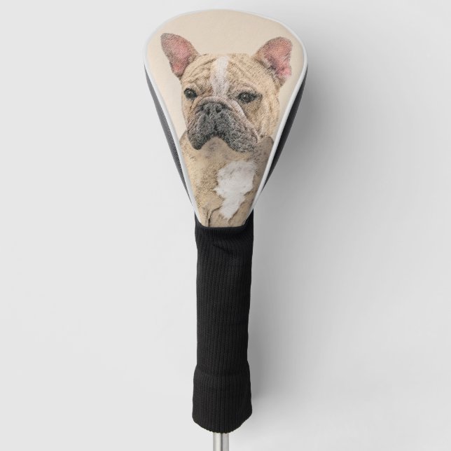 Gemälde von Französisch-Bulldog (Sable) - Niedlich Golf Headcover (Vorderseite)