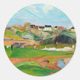 Gemälde von Gauguin Stilvolle klassische Kunst Runder Aufkleber
