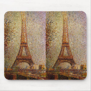 Gemälde von Georges Seurat: Der Eiffelturm (1889) Mousepad