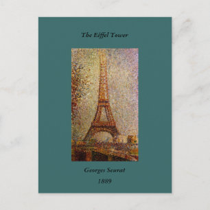 Gemälde von Georges Seurat: Der Eiffelturm (1889) Postkarte