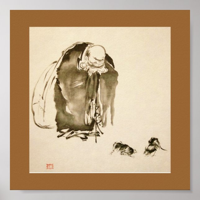 Gemälde von Miyamoto Musashi, c. 1600 Poster (Vorne)