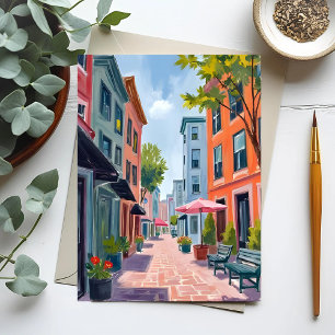 Gemälde von Newport Rhode Island Postkarte