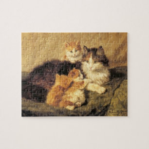 Gemälde von Vintage Henriëtte Ronner Knip's Katzen Puzzle