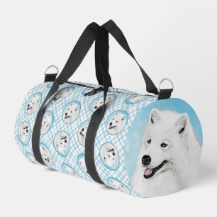 Gemälde weiß Niedliche Haustiere Hunde Kunst Duffle Bag