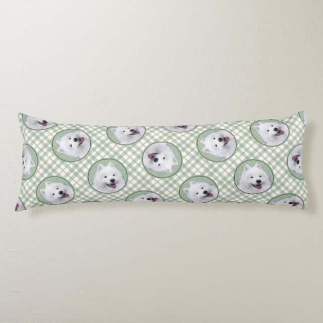 Gemälde weiß Niedliche Haustiere Hunde Kunst Seitenschläferkissen (Vorderseite)