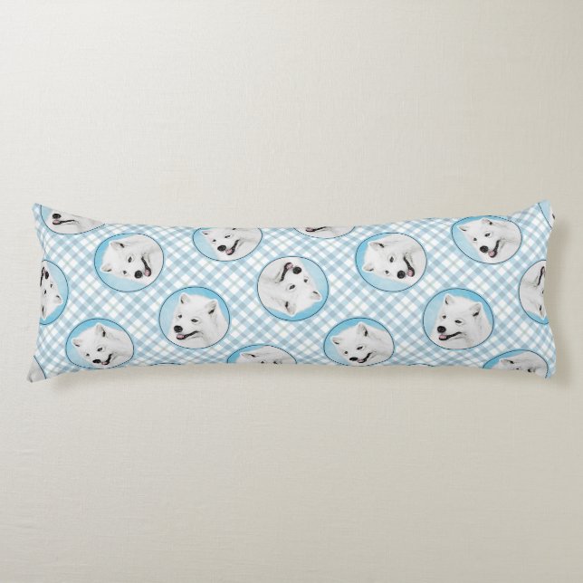 Gemälde weiß Niedliche Haustiere Hunde Kunst Seitenschläferkissen (Vorderseite)