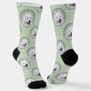 Gemälde weiß Niedliche Haustiere Hunde Kunst Socken