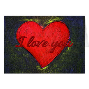 Gemäldete Herzkarte
