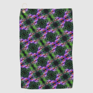 Gemäldete Lady Butterfly auf Aster-Blume Abstrakt Golfhandtuch
