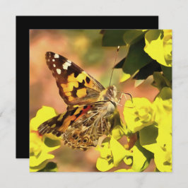 Gemäldete Lady Butterfly auf Myrtle Spurell Einladung