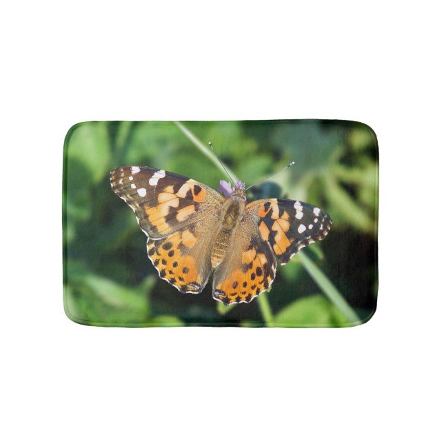 Gemäldete Lady Butterfly Bath Mat Badematte (Vorderseite)