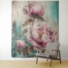 Gemäldete Peonies - Tapisserie