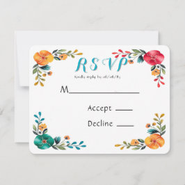 Gemäldete romanische Hochzeit RSVP Karte