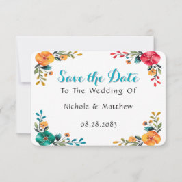 Gemäldete romanische Hochzeit Save The Date