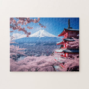 Gemäldete Schönheit Japans im Frühjahr Puzzle