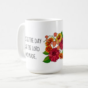 Gemäldete Tageszeitungen mit Verse aus Psalm 118:2 Kaffeetasse
