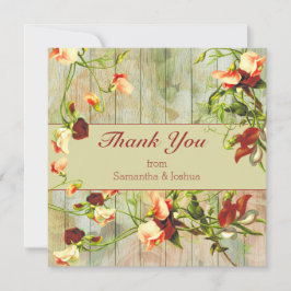 Gemäldeter Zaun mit Frühlingsblumen Danke