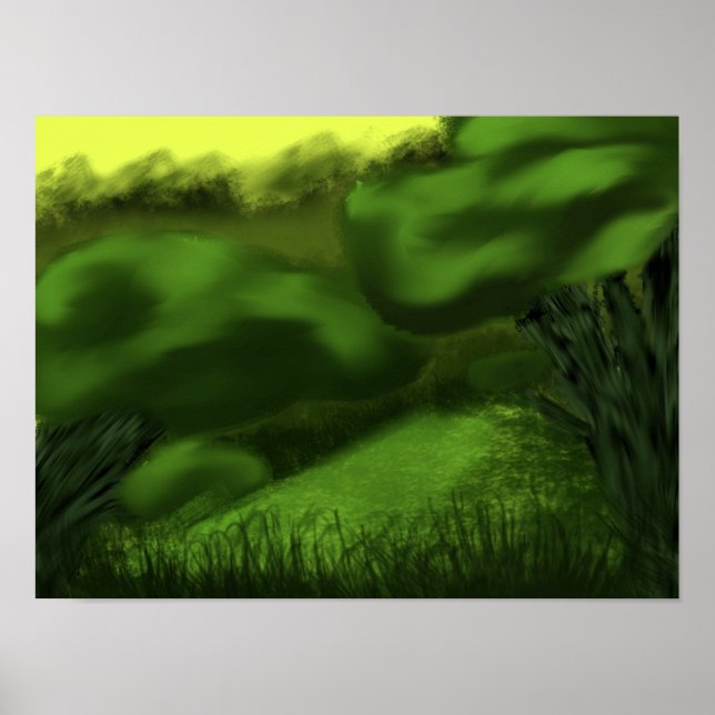 Gemäldetes Dschungel Poster (Vorne)