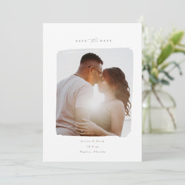 Gemäldetes Foto Save the Date (Stehend Vorderseite)