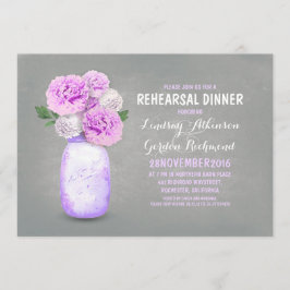 Gemäldetes Glaskeramikglas rustikale Probe Dinner Einladung