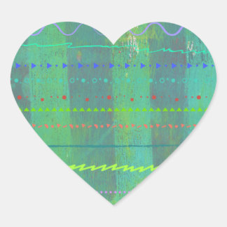 Gemäldetes Herz Herz-Aufkleber