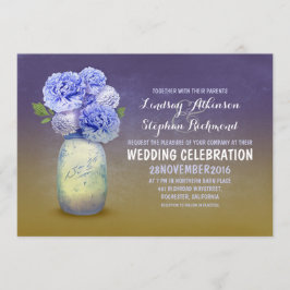 Gemäldetes Maurerjar rustikale Hochzeitseinladunge Einladung