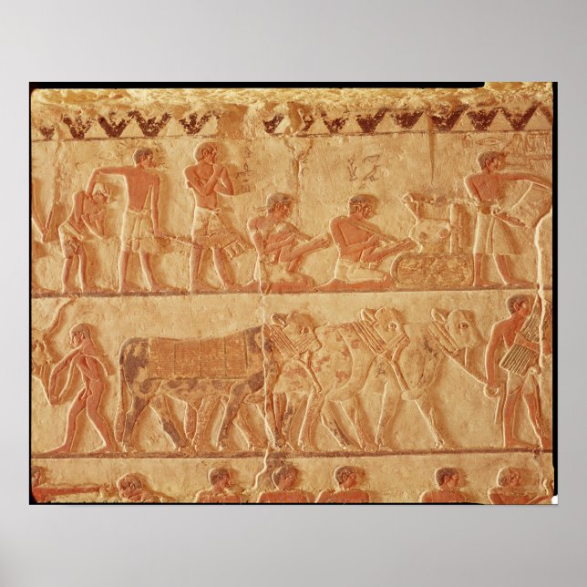 Gemäldetes Relief mit Darstellung Poster (Vorne)