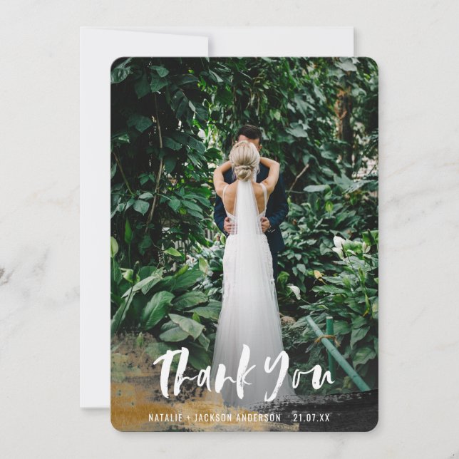 Gemäldetes tropisches Foto dank Karte (Vorderseite)