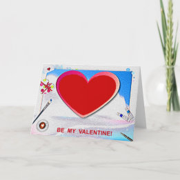 Gemäldetes Valentinherz Hinzufügen Ihres Fotos Feiertagskarte