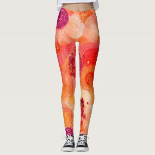 Gemalt abstrakt spritzt und der gemalte Wirbel Leggings