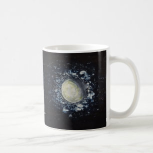 Gemalt Gibbous Moon Kaffeetasse