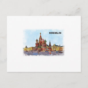 gemalt Kreml Postkarte