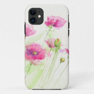 Gemalte Aquarellmohnblumen 3 Case-Mate iPhone Hülle