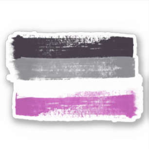 GEMALTE ASEXUELLE PRIDE-FLAGGE AUFKLEBER